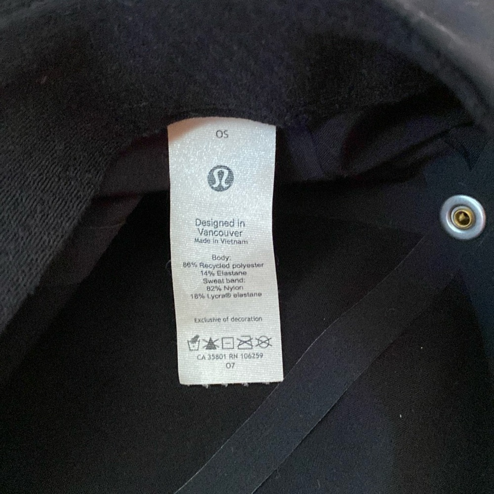 ❤️ Lululemon Fast and Free Black Hat NWOT - Picture 3 of 8